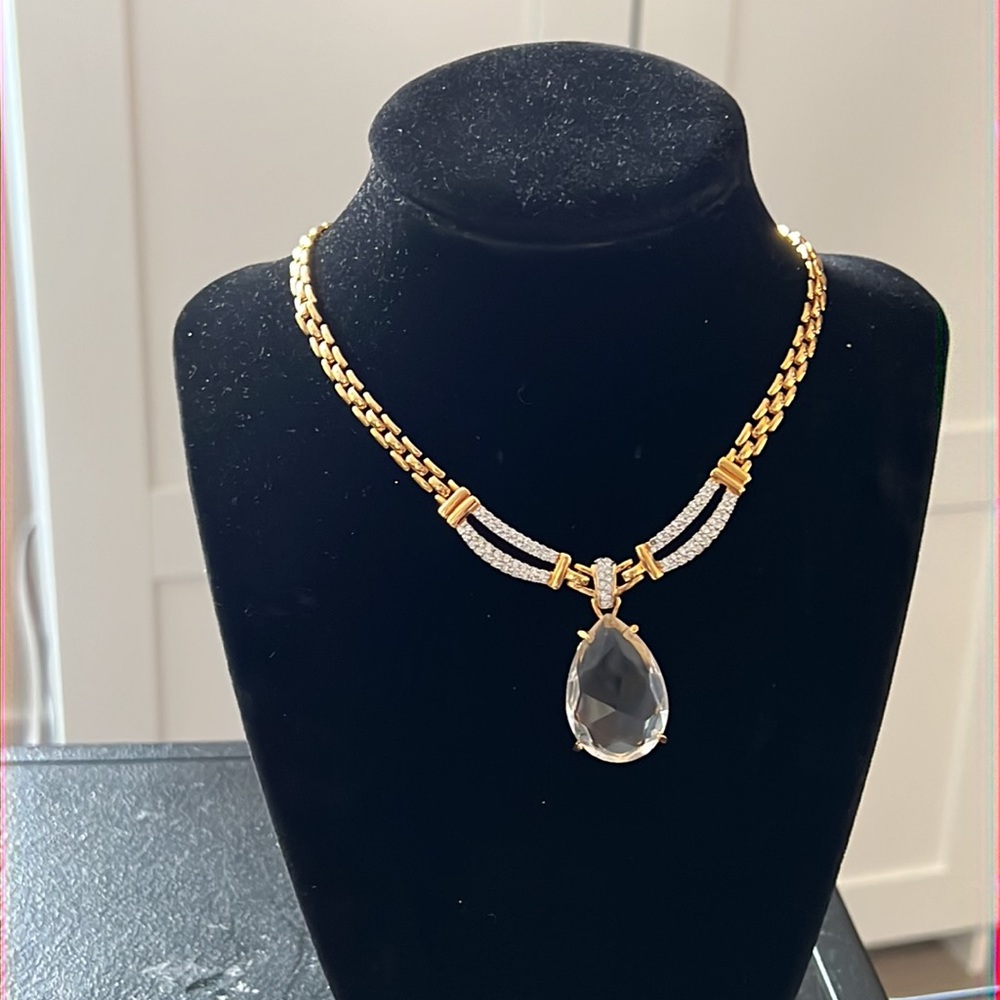 New SWAROVSKI STATEMENT NECKLACE Large Drop Pendant